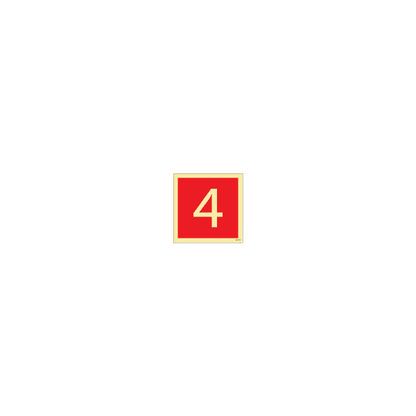 ป้าย [336204] FIRE EQUIPMENT SIGN (RED) 4 150X150MM