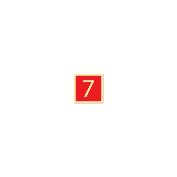 ป้าย [336207] FIRE EQUIPMENT SIGN (RED) 7 150X150MM