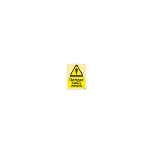 ป้าย [337543] SIGN PHOTO ILLUMINESCENT HAZARD SIGNS DANGER BATTERY CHARGING 200X150MM