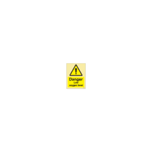 ป้าย [337544] SIGN PHOTO ILLUMINESCENT HAZARD SIGNS DANGER LOW OXYGEN LEVEL 200X150MM