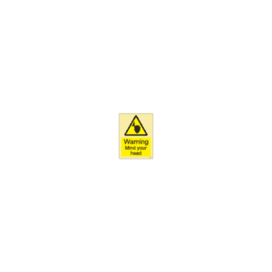 ป้าย [337570] SIGN PHOTO ILLUMINESCENT HAZARD SIGNS WARNING MIND YOUR HEAD 200X150MM