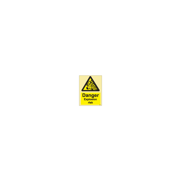 ป้าย [337581] SIGN PHOTO ILLUMINESCENT HAZARD SIGNS DANGER EXPLOSION RISK 200X150MM