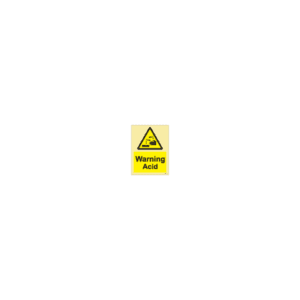 ป้าย [337590] SIGN PHOTO ILLUMINESCENT HAZARD SIGNS WARNING ACID 200X150MM