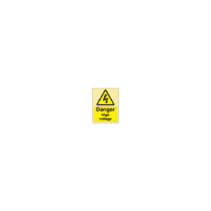 ป้าย [337610] SIGN PHOTO ILLUMINESCENT HAZARD SIGNS DANGER HIGH VOLTAGE 200X150MM