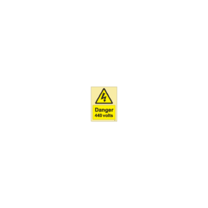 ป้าย [337614] SIGN PHOTO ILLUMINESCENT HAZARD SIGNS DANGER 440 VOLTS 200X150MM