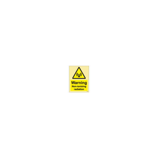 ป้าย [337673] SIGN PHOTO ILLUMINESCENT HAZARD SIGNS WARNING NON-IONIZING RADIATION 200X150MM