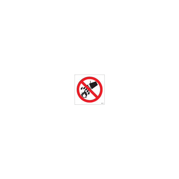 ป้าย [338509] SIGN WHITE VINYL SELF ADHESIVE Do not extinguish with water 150X150MM