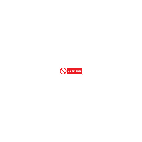 ป้าย [338560] SIGN WHITE VINYL SELF ADHESIVE DO NOT OPEN 100X300MM