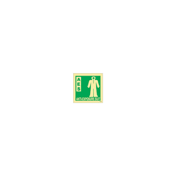 ป้าย [334076 > 334126] SAFETY SIGN ANTI-EXPOSURE SUITE 150X150MM (เรืองแสง)
