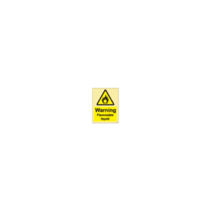 ป้าย [337631] SIGN PHOTO ILLUMINESCENT HAZARD SIGNS WARNING FLAMMABLE LIQUID 200X150MM