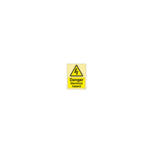 ป้าย [337611] SIGN PHOTO ILLUMINESCENT HAZARD SIGNS DANGER ELECTRICAL HAZARDS 200X150MM