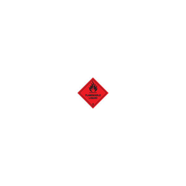 ป้าย [332202] SIGN WHITE VINYL SELF ADHESIVE CLASS 3-FLAMMABLE LIQUID 250X250MM