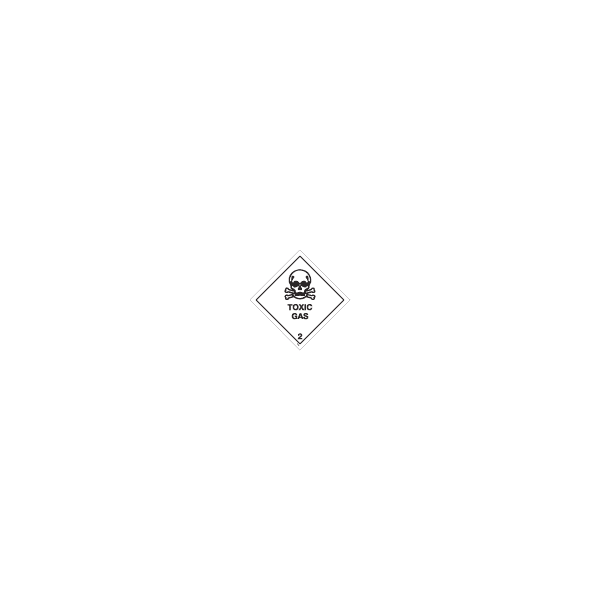 ป้าย [332209] SIGN WHITE VINYL SELF ADHESIVE CLASS 2.3 TOXIC GAS 250X250MM