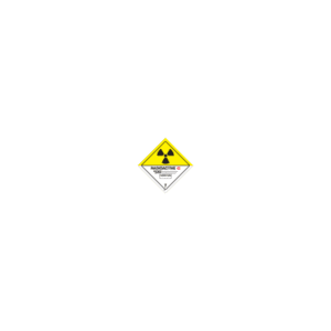 ป้าย [332219] SIGN WHITE VINYL SELF ADHESIVE CLASS 7 RADIOACTIVE III 250X250MM