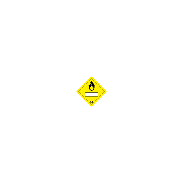 ป้าย [332238] SIGN WHITE VINYL SELF ADHESIVE CLASS 5.1-OXIDIZING AGENT 250X250MM