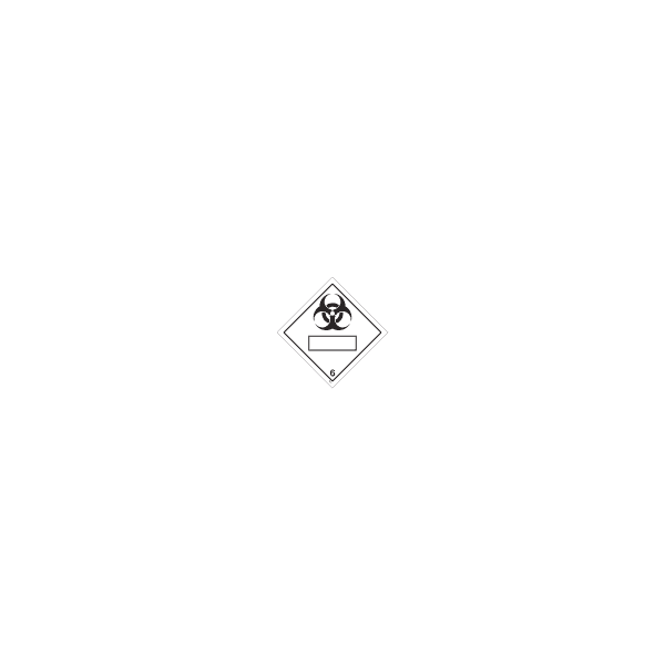 ป้าย [332241] SIGN WHITE VINYL SELF ADHESIVE CLASS 6.2-INFECTIOUS SUBSTANCE 250X250MM