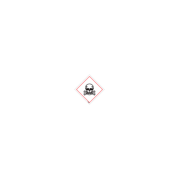 ป้าย [332284] SIGN WHITE VINYL SELF ADHESIVE TOXIC 100X100MM