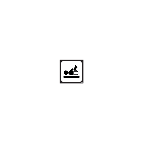 ป้าย [332443] SIGN WHITE VINYL BABY CHANGE 150X150MM