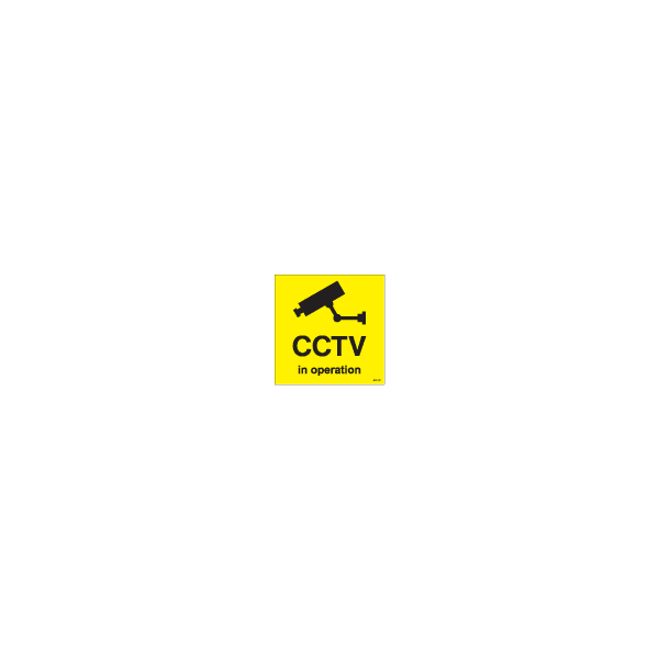 ป้าย [332974] CCTV in operation 150x150MM (ขาว)