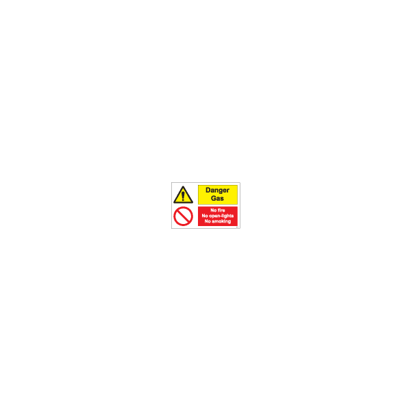 ป้าย [333104] SIGN WHITE VINYL SELF ADHESIVE DANGER GAS 200X300MM