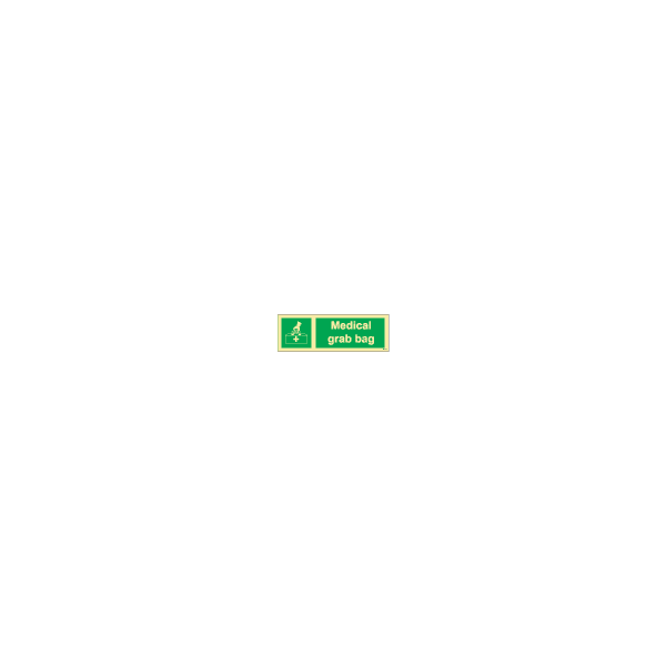 ป้าย [334136] SIGN PHOTO ILLUMINESCENT SAFETY SIGN MEDICAL GRAB BAG SYMBOL 100X300MM