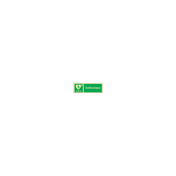 ป้าย [334138] SIGN PHOTO ILLUMINESCENT SAFETY SIGN DEFIBRILLATOR 100X300MM