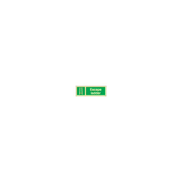ป้าย [334188] SIGN PHOTO ILLUMINESCENT SAFETY SIGN ESCAPE LADDER 100X300MM