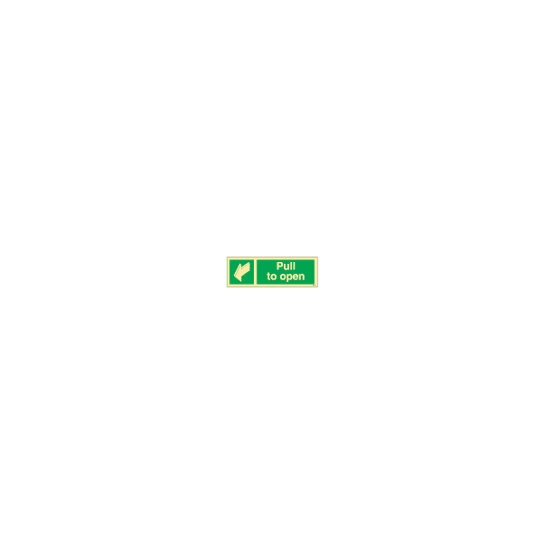 ป้าย [334481] SIGN PHOTO ILLUMINESCENT PULL TO OPEN + BACKWARD ARROW 100X300MM