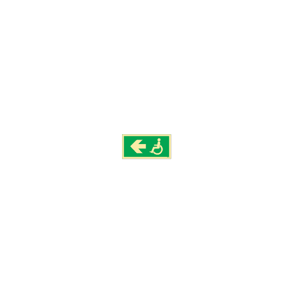 ป้าย [334824] SIGN PHOTO ILLUMINESCENT DISABLED SYMBOL WITH ARROW LEFT 100X200MM