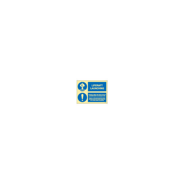ป้าย [335111] SIGN PHOTO ILLUMINESCENT LIFERAFT LAUNCHING 150X200MM
