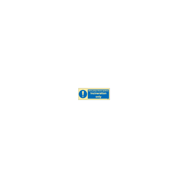 ป้าย [335693] SIGN PHOTO ILLUMINESCENT INCINERATION ONLY 75X200MM