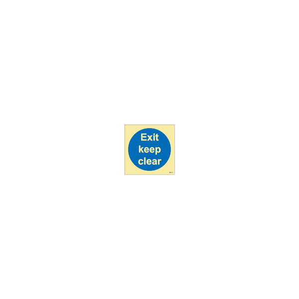 ป้าย [335822] SIGN PHOTO ILLUMINESCENT EXIT KEEP CLEAR 150X150MM
