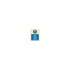 ป้าย [335878] SIGN PHOTO ILLUMINESCENT QUIET PLEASE PEOPLE SLEEPING 200X150MM