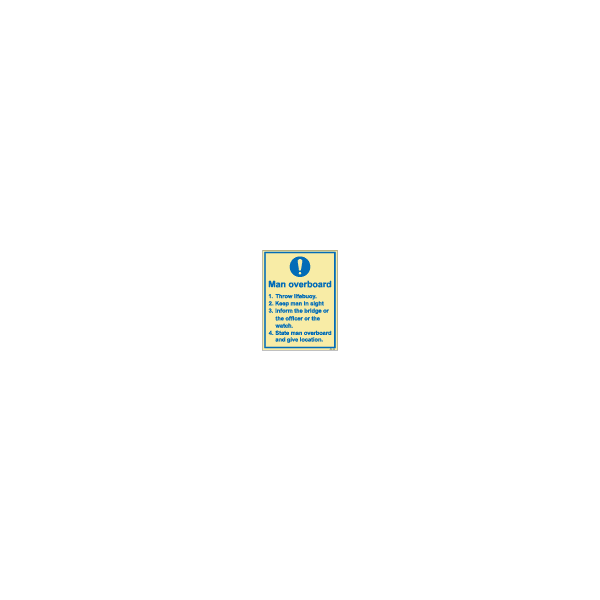 ป้าย [335902] SIGN PHOTO ILLUMINESCENT MAN OVERBOARD 200X150MM