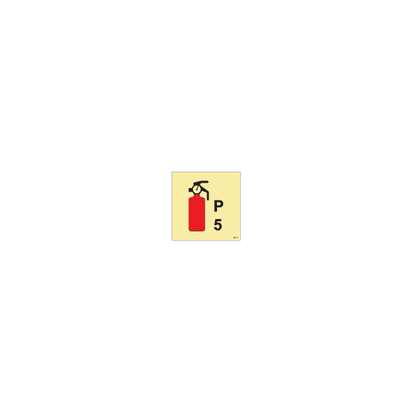 ป้าย [336090] FIRE CONTROL SIGN 5Kg powder fire extinguisher 150X150MM
