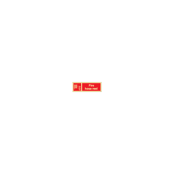 ป้าย [336145] SIGN PHOTO ILLUMINESCENT FIRE EQUIPMENT SIGN (RED) FIRE HOSE REEL 100X300MM