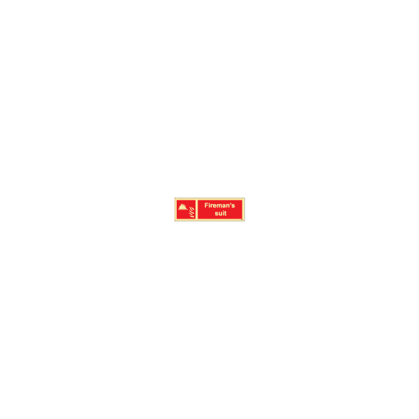 ป้าย [336158] SIGN PHOTO ILLUMINESCENT FIRE EQUIPMENT SIGN (RED) FIREMANS SUIT 100X300MM