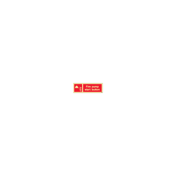 ป้าย [336159] SIGN PHOTO ILLUMINESCENT FIRE EQUIPMENT SIGN (RED) FIRE PUMP START BUTTON 100X300MM