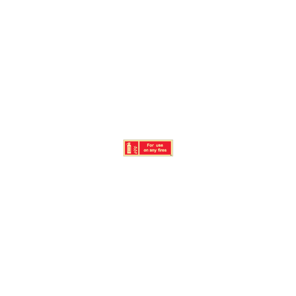 ป้าย [336163] SIGN PHOTO ILLUMINESCENT FIRE EQUIPMENT SIGN (RED) FOR USE ON ANY FIRES 100X300MM
