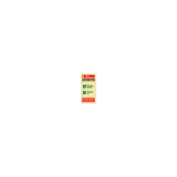 ป้าย [336433] SIGN PHOTO ILLUMINESCENT CARBON DIOXIDE FIRE EXTINGUISHER (INCLUDING CLASS PICTOS) 200X100MM