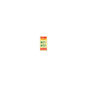 ป้าย [336434] SIGN PHOTO ILLUMINESCENT WET CHEMICAL FIRE EXTINGUISHER (INCLUDING CLASS PICTOS) 200X100MM [รหัสตามMARINE STORE E6 คือ 6435]