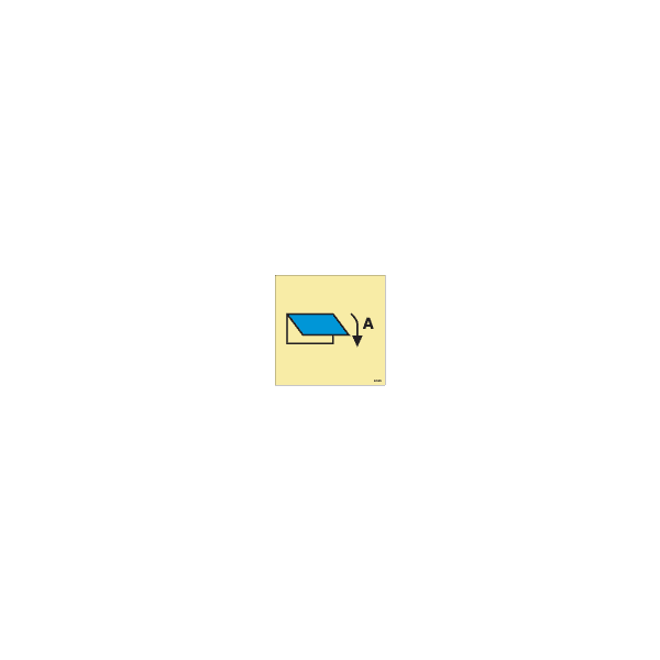 ป้าย [336787] SIGN PHOTO ILLUMINESCENT CLOSING DEVICE FOR VENTILATION INLET OR OUTLET (ACCOMMODATION AND SERVICE SPACES) [SIS016],[ISO17631] 150X150MM