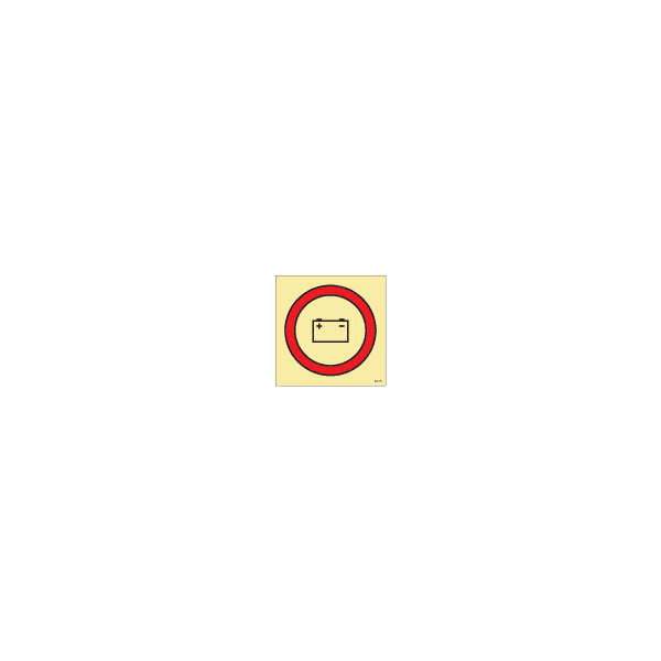 ป้าย [336867] Emergency source of electrical power (battery) 150x150mm [SIS049],[ISO17631]