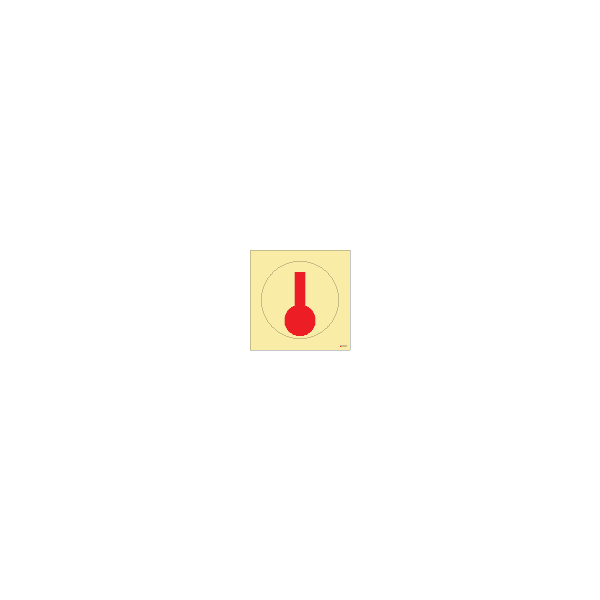ป้าย [336874] Space monitored by heat detector(s) 150x150MM