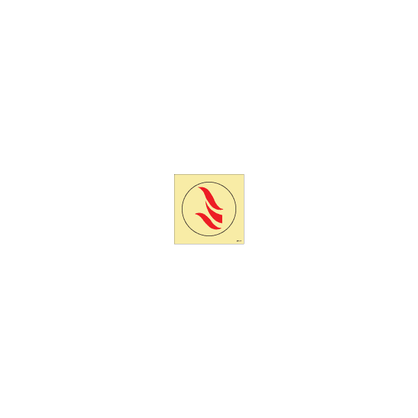 ป้าย [336875] Space monitored by flame detector(s)150x150MM