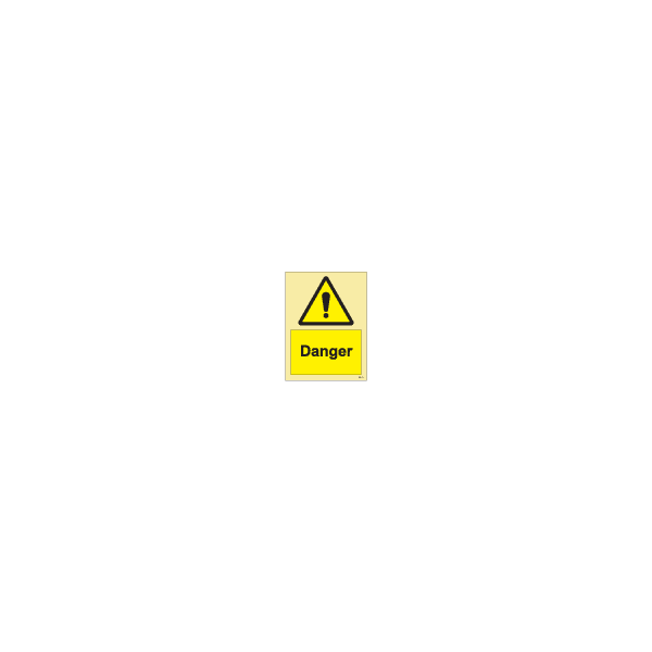 ป้าย [337540] SIGN PHOTO ILLUMINESCENT HAZARD SIGNS DANGER 200X150MM