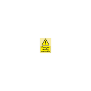 ป้าย [337546] SIGN PHOTO ILLUMINESCENT HAZARD SIGNS DANGER MOVING MACHINERY 200X150MM