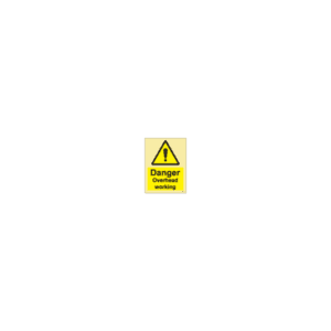 ป้าย [337548] SIGN PHOTO ILLUMINESCENT HAZARD SIGNS DANGER OVERHEAD WORKING 200X150MM