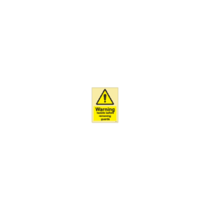 ป้าย [337550] SIGN PHOTO ILLUMINESCENT HAZARD SIGNS WARNING ISOLATE BEFORE REMOVING GUARDS 200X150MM