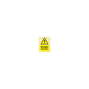 ป้าย [337554] SIGN PHOTO ILLUMINESCENT HAZARD SIGNS DANGER ASBESTOS 200X150MM